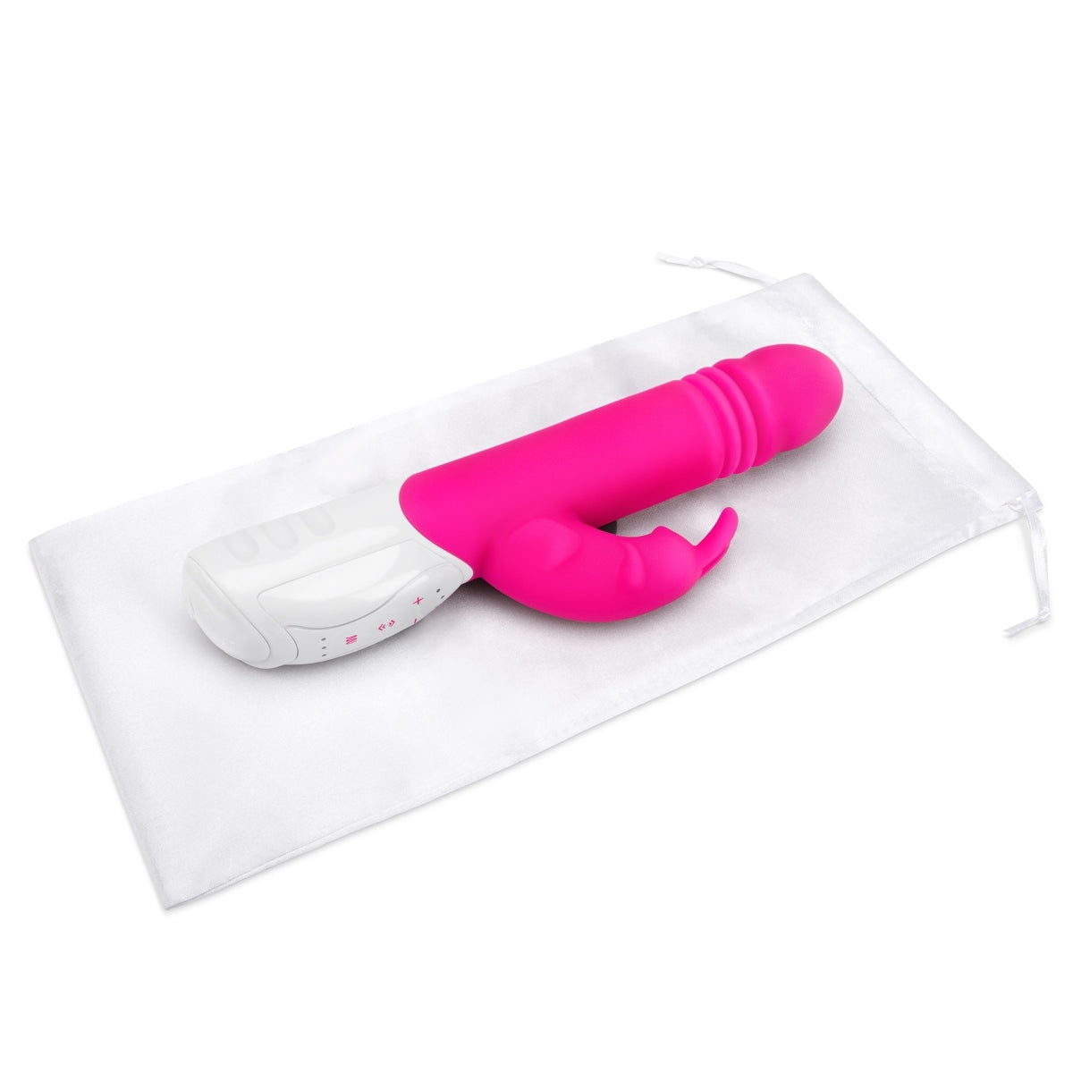 Rabbit Essentials G-Spot Thrusting Rabbit Vibrator With Throbbing Shaft Hot Pink