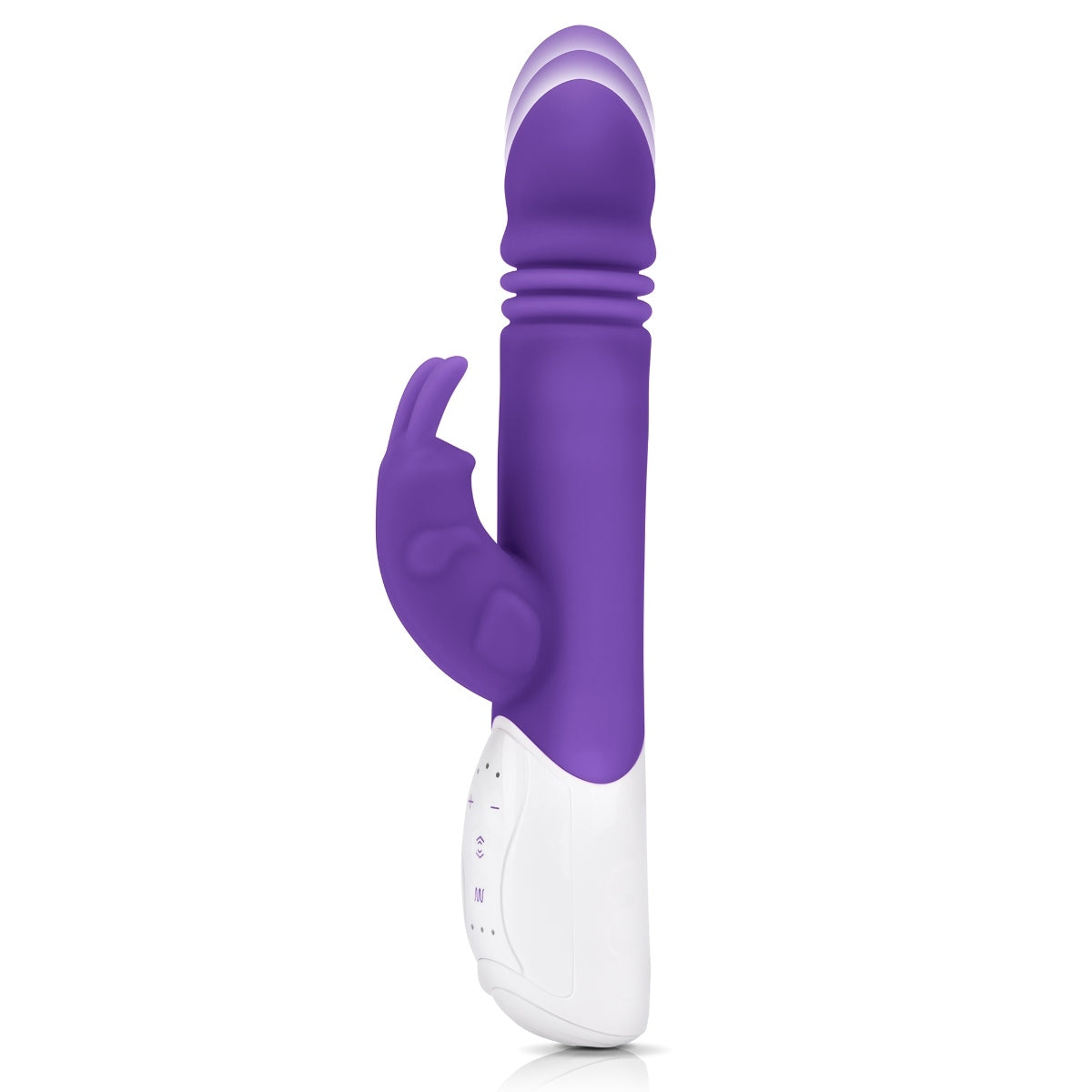 Rabbit Essentials G-Spot Thrusting Rabbit Vibrator With Throbbing Shaft Purple