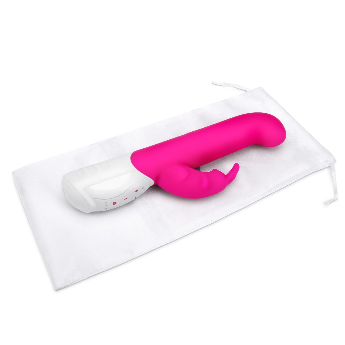 Rabbit Essentials Come Hither Rabbit Vibrator With Throbbing Shaft Hot Pink