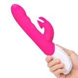 Rabbit Essentials Suction Rabbit Vibrator With Throbbing Shaft Hot Pink