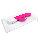 Rabbit Essentials Suction Rabbit Vibrator With Throbbing Shaft Hot Pink