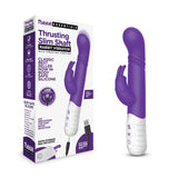 Rabbit Essentials Thrusting Slim Shaft Rabbit Vibrator With Thrusting Function Purple