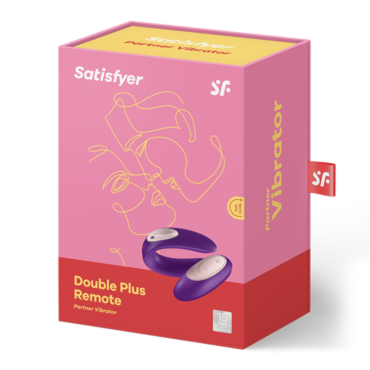 Satisfyer Double Plus Remote Partner Vibrator Purple