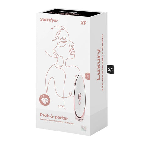 Satisfyer Pret A Porter Luxury Air Pulse Stimulator White Rose Gold