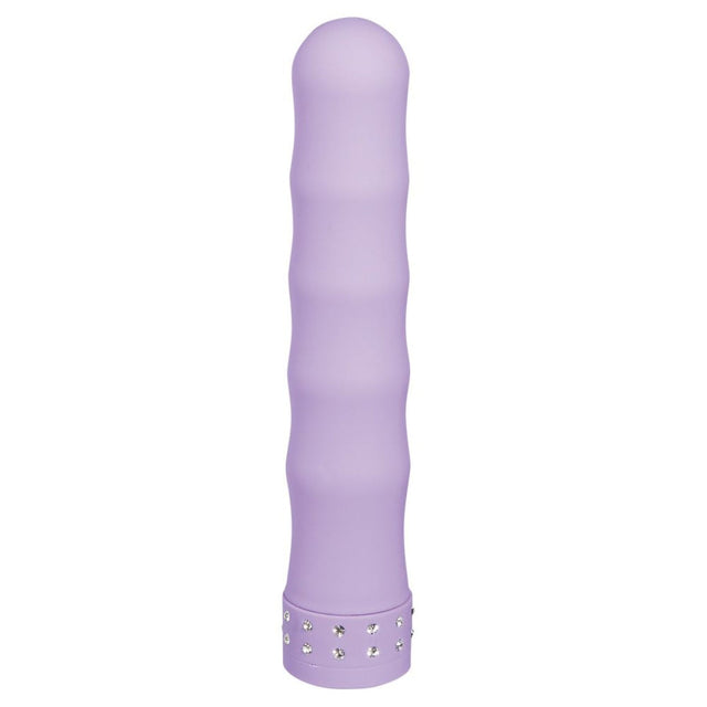 Me You Us Diamond Rippled Vibrator Lilac 7 Inch - Simply Pleasure