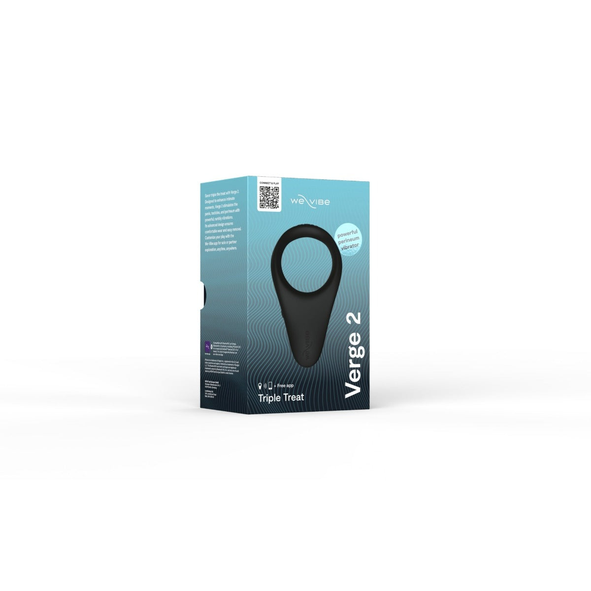 We-Vibe Verge 2 Vibrating Perineum Stimulator Cock Ring Black