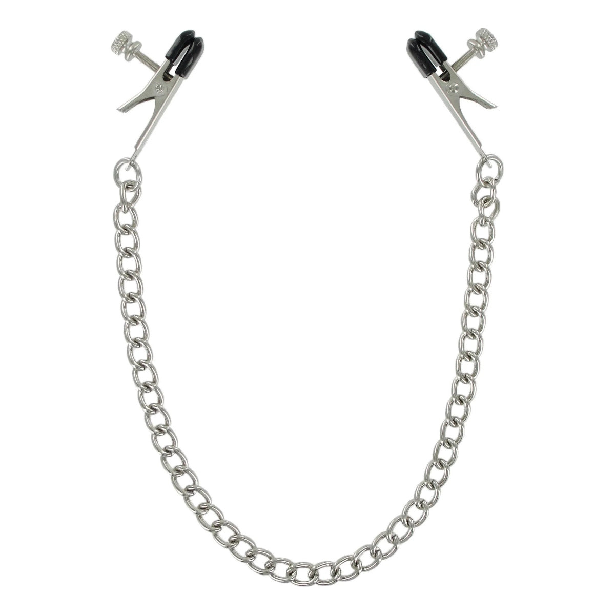 Master Series Ox Bull Nose Nipple Clamps Black Silver