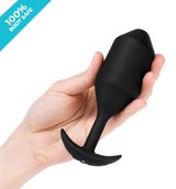 b-Vibe Snug Plug 5 Vibrating Weighted Silicone Butt Plug Black