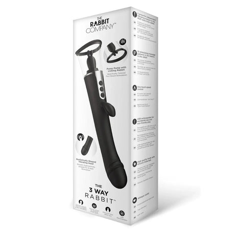 The Rabbit Company The 3 Way Rabbit Vibrator Black