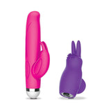 The Rabbit Company The Mini Rabbit & Finger Rabbit Couple's Playtime Set Pink Purple