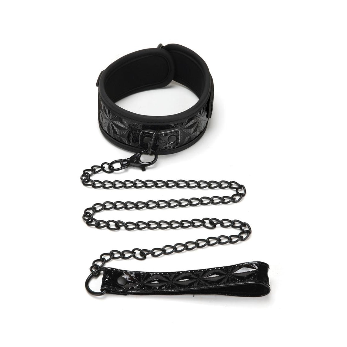 Whipsmart Diamond Collection Collar & Leash Set Black