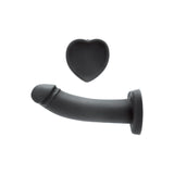 Whipsmart Heartbreaker Heart Base Silicone Dildo Black 7 Inch