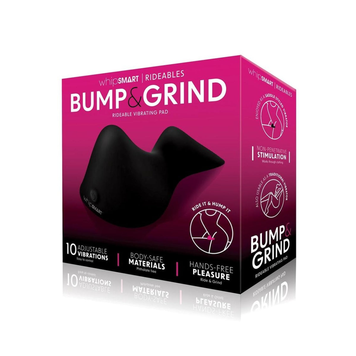 Whipsmart Rideables Bump & Grind Pad Vibrator Black