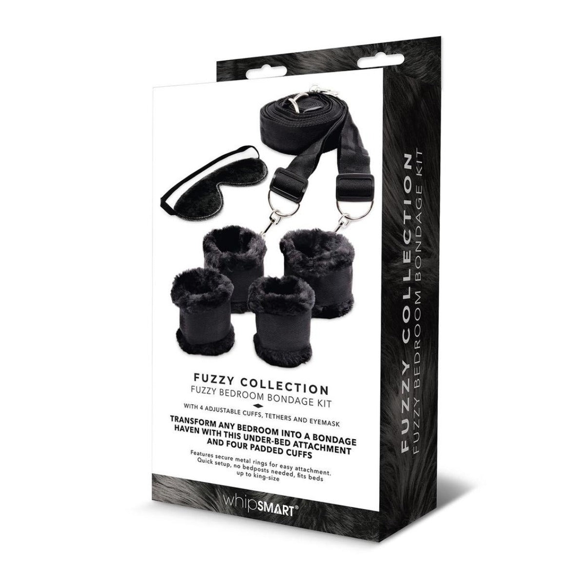Whipsmart Fuzzy Collection Fuzzy Bedroom Bondage Kit Black