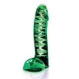 Whipsmart Glow In The Dark Glass Dildo With Balls 5.5 Inch