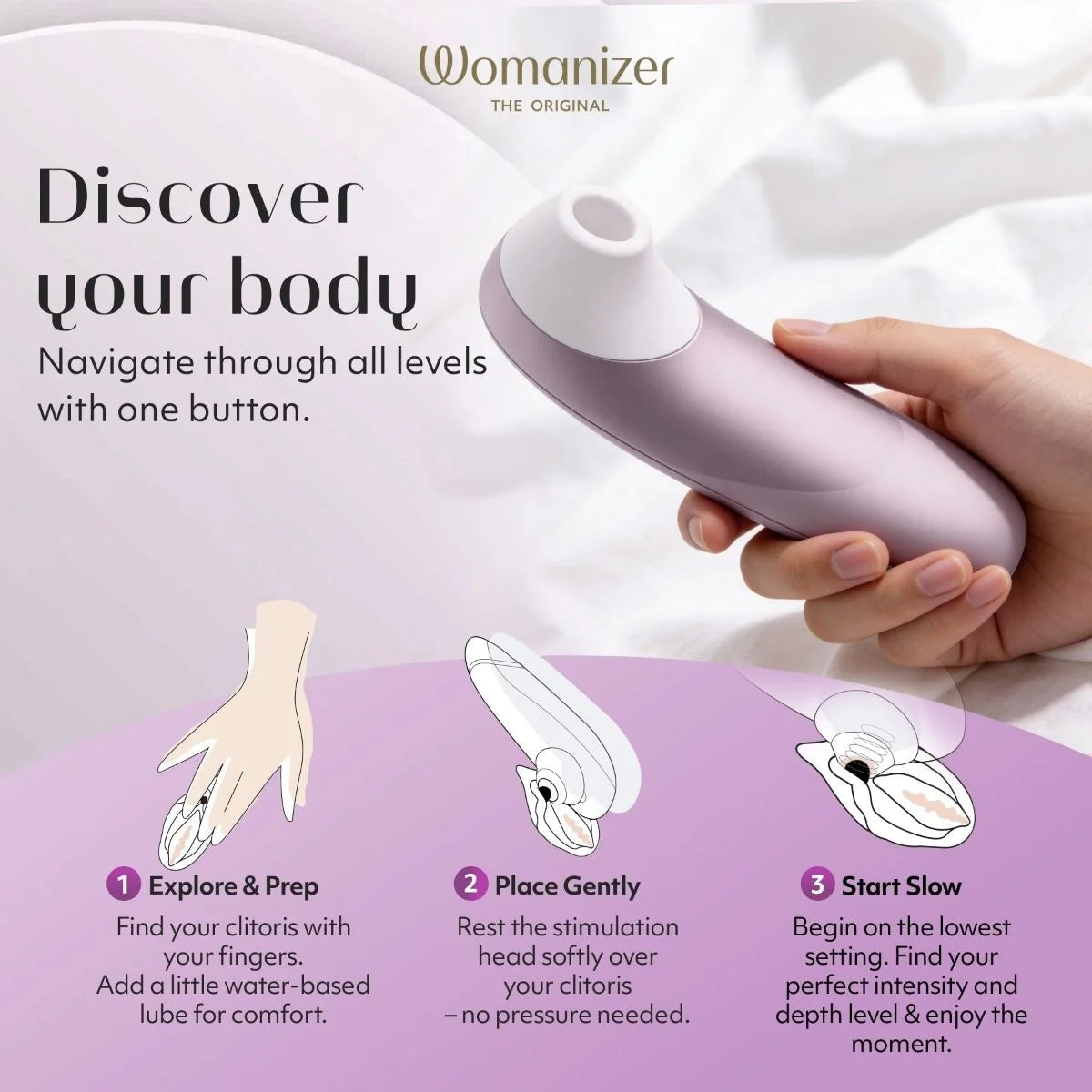 Womanizer Pro Clitoral Stimulator Lilac