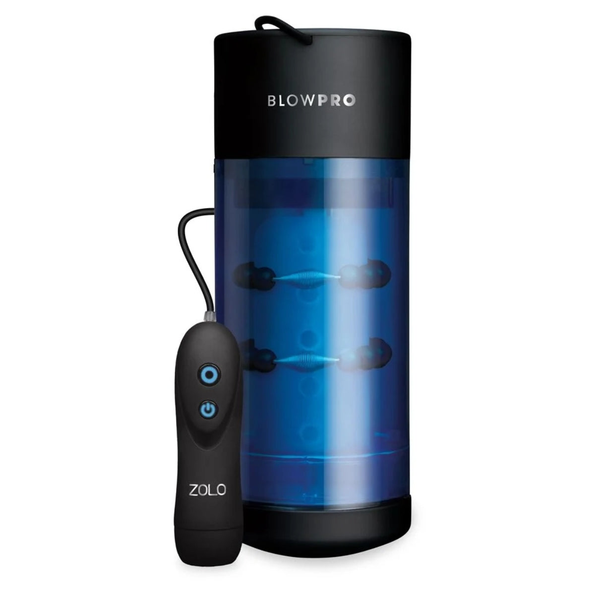 Zolo Blow Pro Auto Stroking Realistic Blowjob Stimulator Blue Black