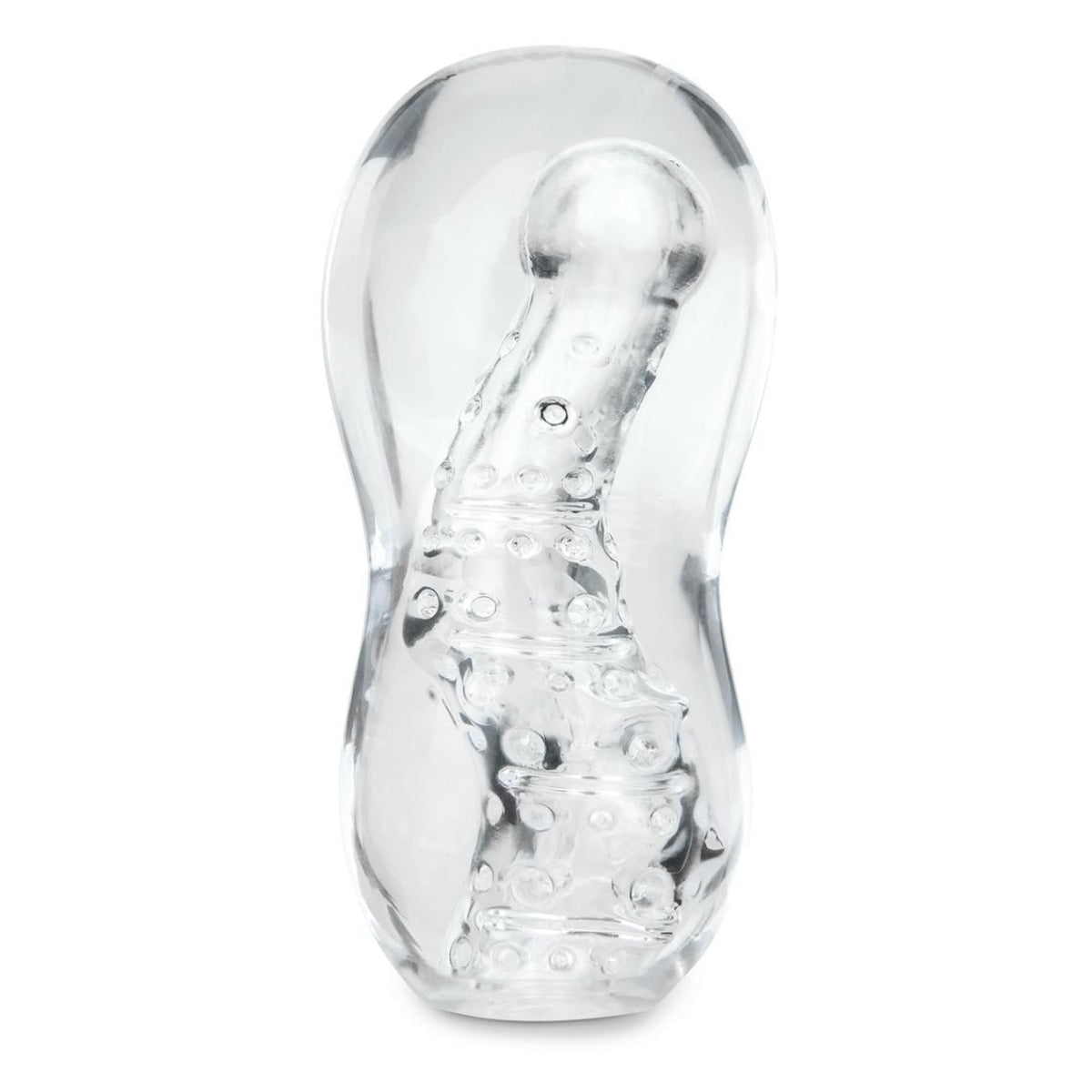 Zolo Gripz Wavy Squeezable Stroker Masturbator Clear