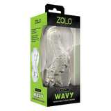 Zolo Gripz Wavy Squeezable Stroker Masturbator Clear