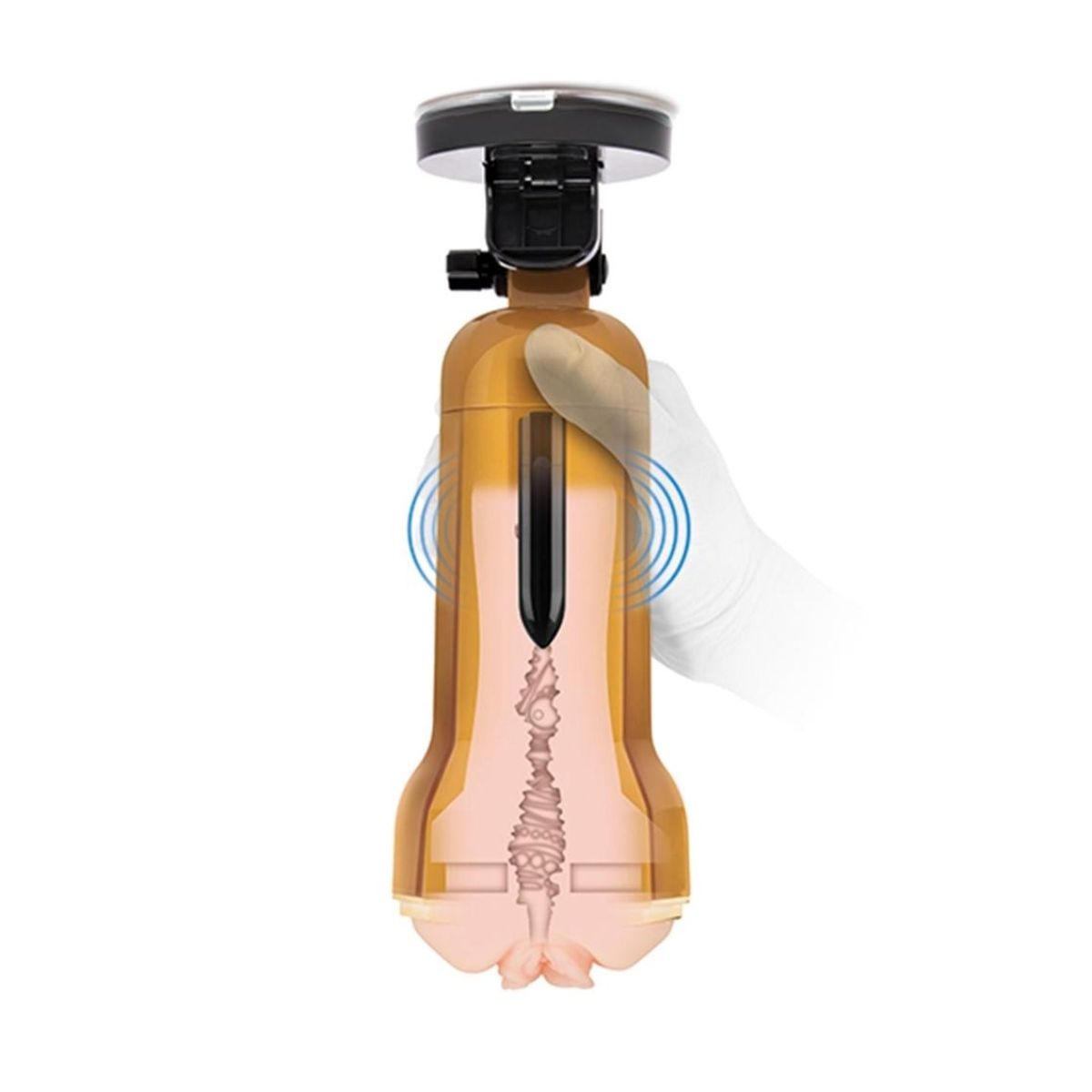 Zolo Personal Trainer Vibrating Mountable Stroker Gold