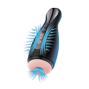 Zolo Blowpin One Touch Vibrating Blowjob Masturbator Black Pink