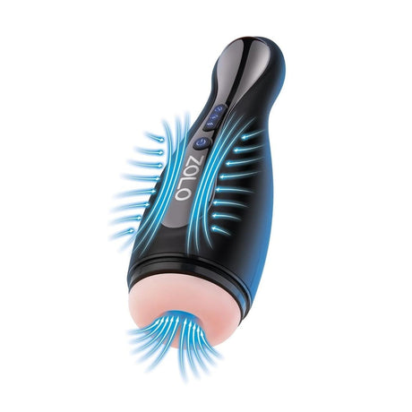 Zolo Blowpin One Touch Vibrating Blowjob Masturbator Black Pink