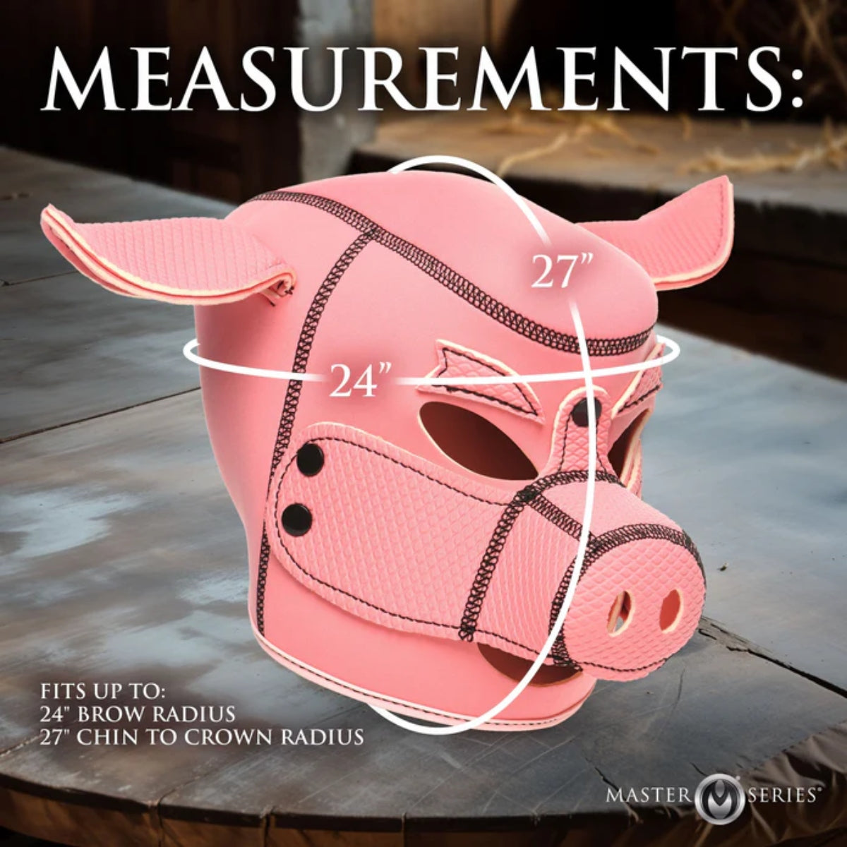 Master Series Swine Pig Neoprene Hood With Removeable Muzzle