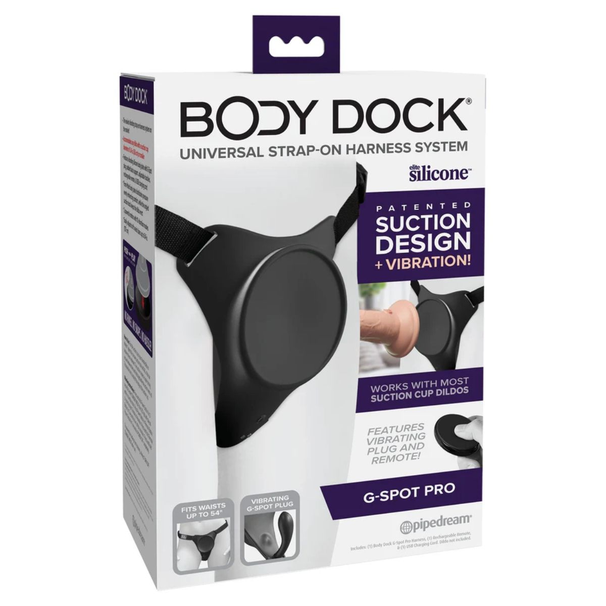 Body Dock G-Spot Pro Strap On Harness Black