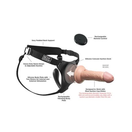 Body Dock G-Spot Pro Strap On Harness Black