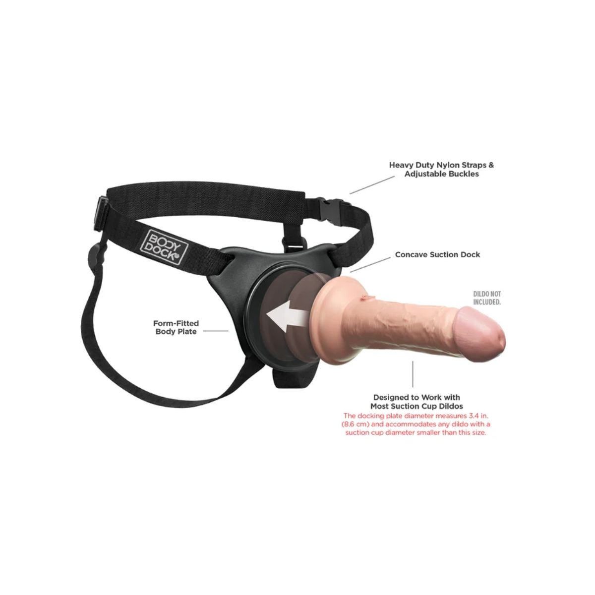 Body Dock Original Strap On Harness Black