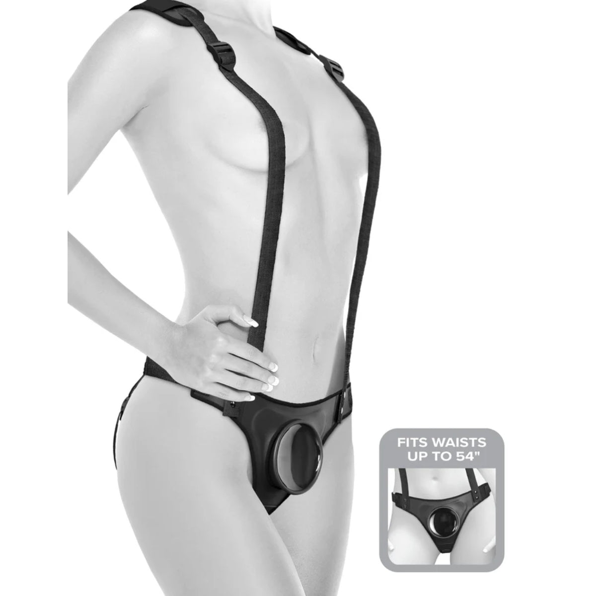 Body Dock Strap On Suspender Harness Black