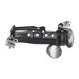 Blue Line Gimp Cock Locking Chastity Sheath With Double Metal Cock Ring Black