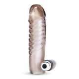 Blue Line Vibrating Penis Enhancing Sleeve Extension Smoke 5.25 Inch