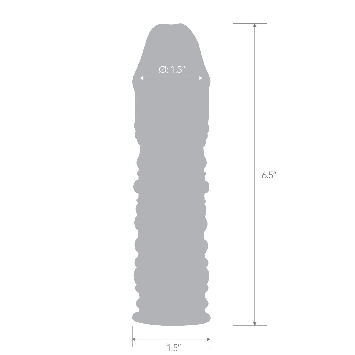 Blue Line Veiny Penis Extension Sleeve Clear 6.5 Inch