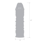 Blue Line Veiny Penis Extension Sleeve Clear 6.5 Inch