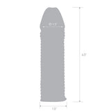 Blue Line Wavy Ribbed Penis Extension Sleeve Clear 6.5 Inch