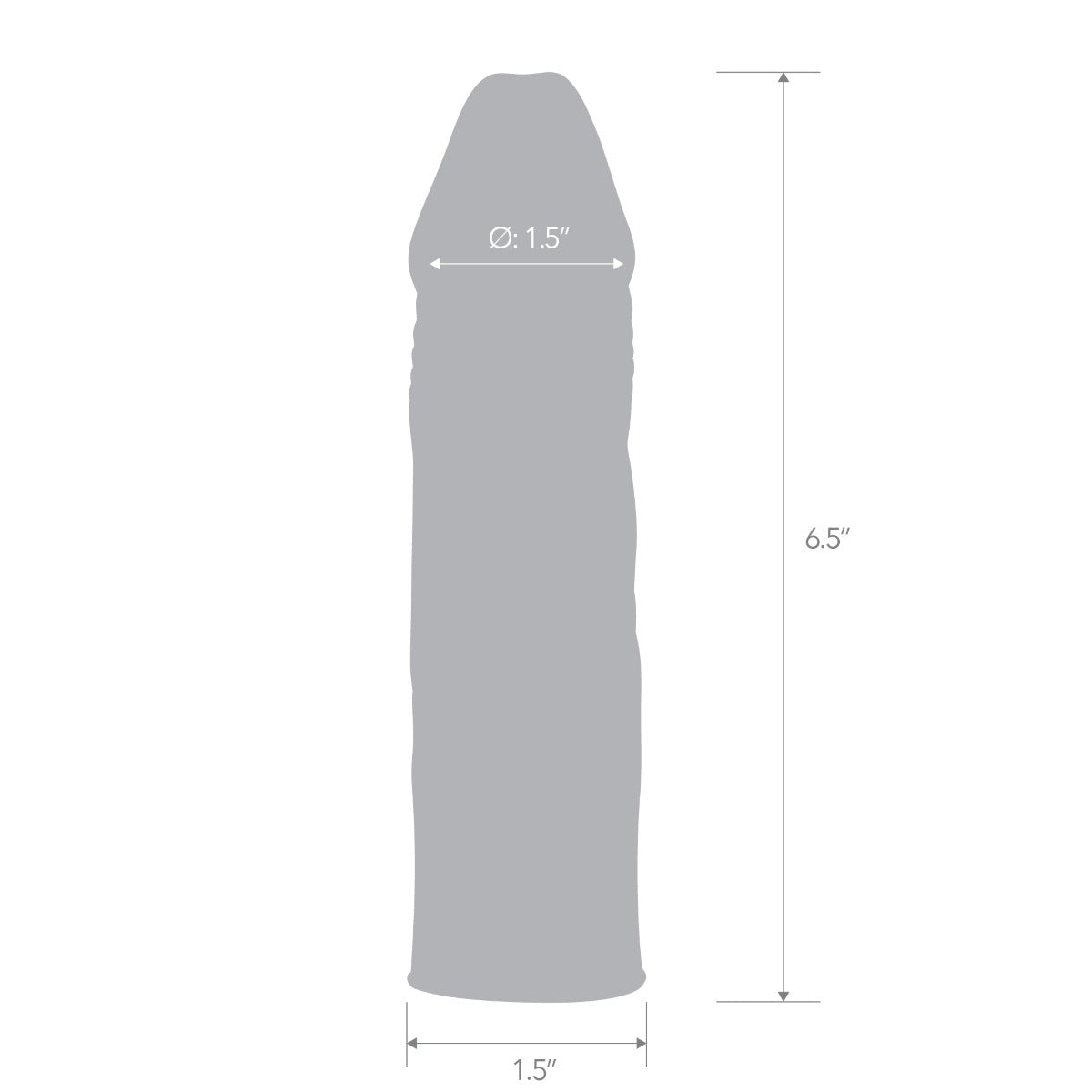 Blue Line Realistic Penis Extension Sleeve Clear 6.5 Inch