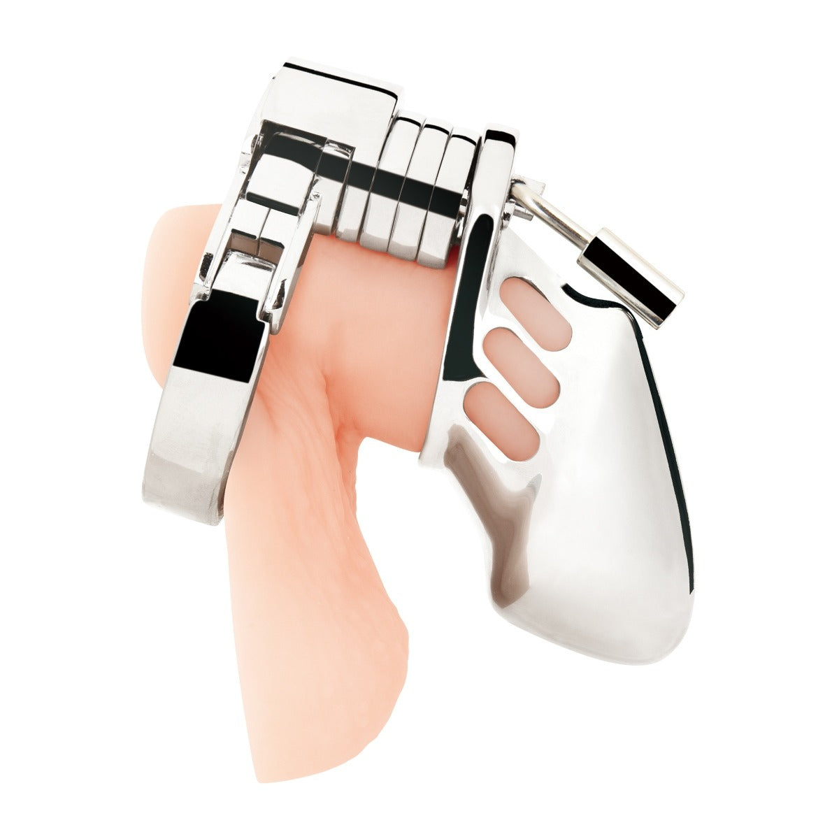 Blue Line Cock Humiliation Chastity Cage Silver Small 2.75 Inch