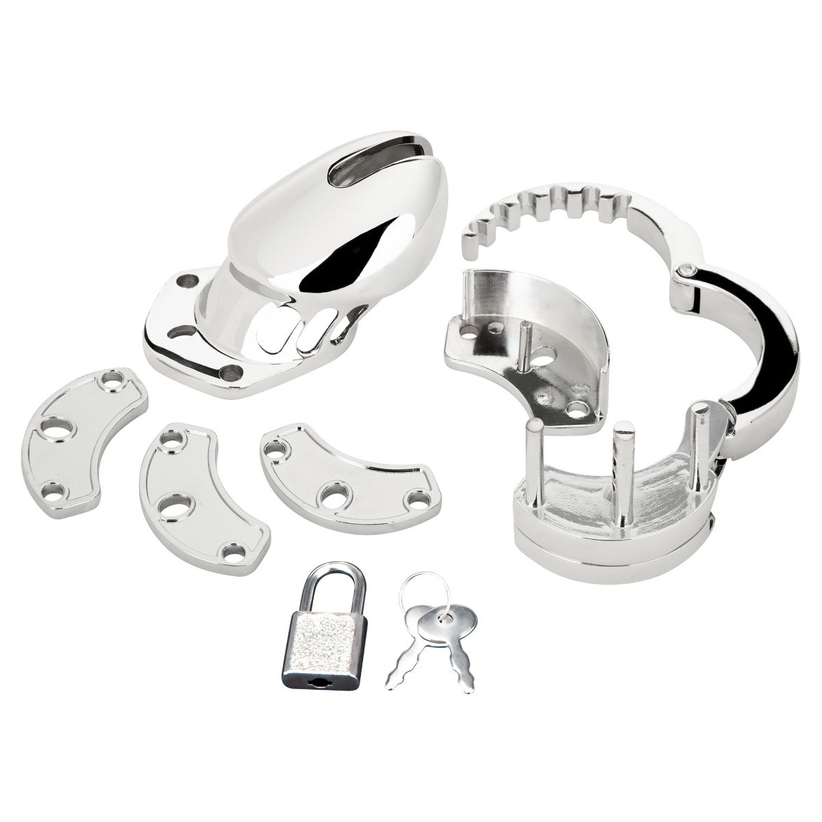 Blue Line Cock Humiliation Chastity Cage Silver Small 2.75 Inch