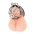 Blue Line Little Cock Chastity Cage Silver