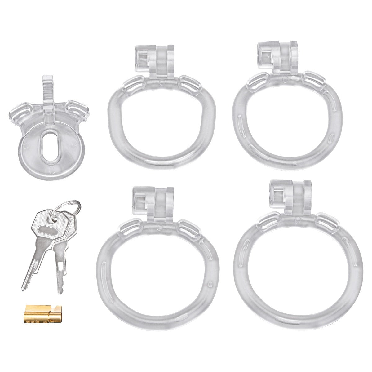 Blue Line Acrylic See Thru Mini Cock Micro Chastity Cage Clear