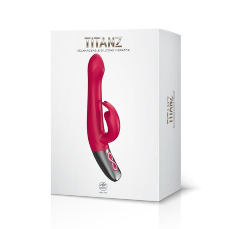 Titanz Rotating Rechargeable Rabbit With Clit Stimulation Pink 5 Inch