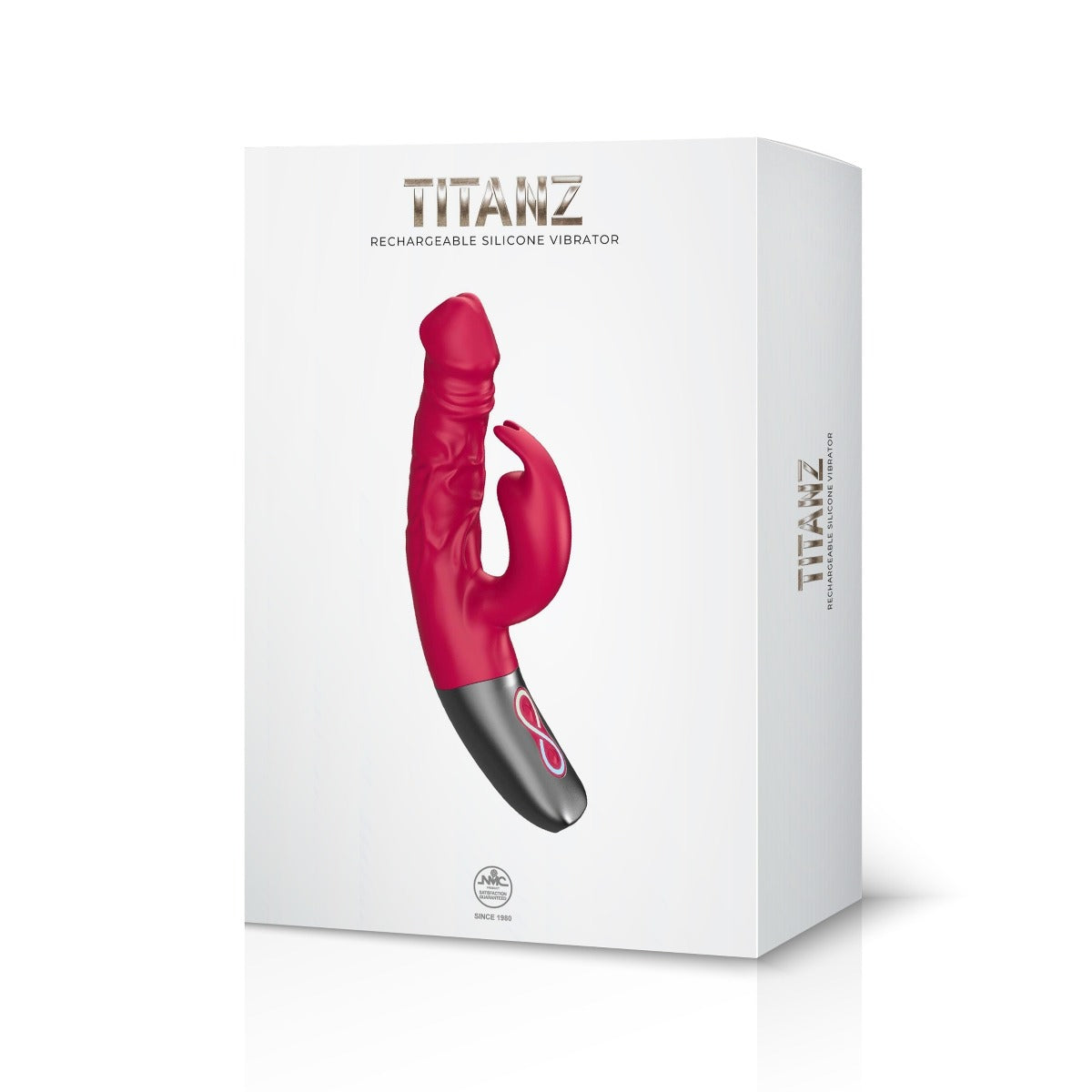 Titanz Rotating Rechargeable Rabbit With Clit Stimulation Pink 3.5 Inch