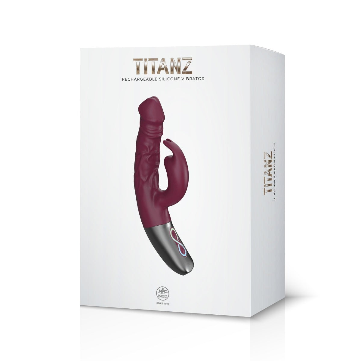 Titanz Rotating Rechargeable Rabbit With Clit Stimulation Purple 3.5 Inch