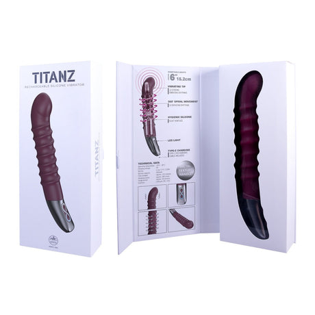 Titanz Spiral Rechargeable Vibrator Purple