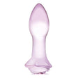 Glas Rosebud Butt Plug Pink 5 Inch - Simply Pleasure
