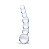 Glas Curved Glass Beaded Dildo Clear 5 Inch - Simply Pleasure