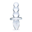 Glas Titus Beaded Butt Plug Clear 4.5 Inch - Simply Pleasure