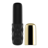 Satisfyer Lovely Honey Silicone Bullet Vibrator With Cap Black Gold