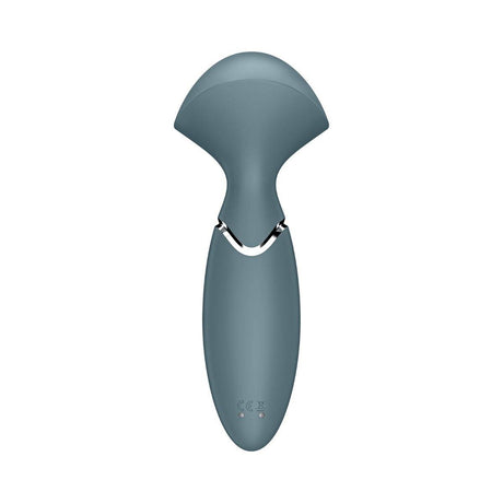 Rear View Product - Satisfyer Mini Wand-er Wand Vibrator Stone Grey